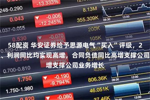 58配资 华安证券给予思源电气“买入”评级，25Q3收入、利润同比均实现高增，合同负债同比高增支撑公司业务增长